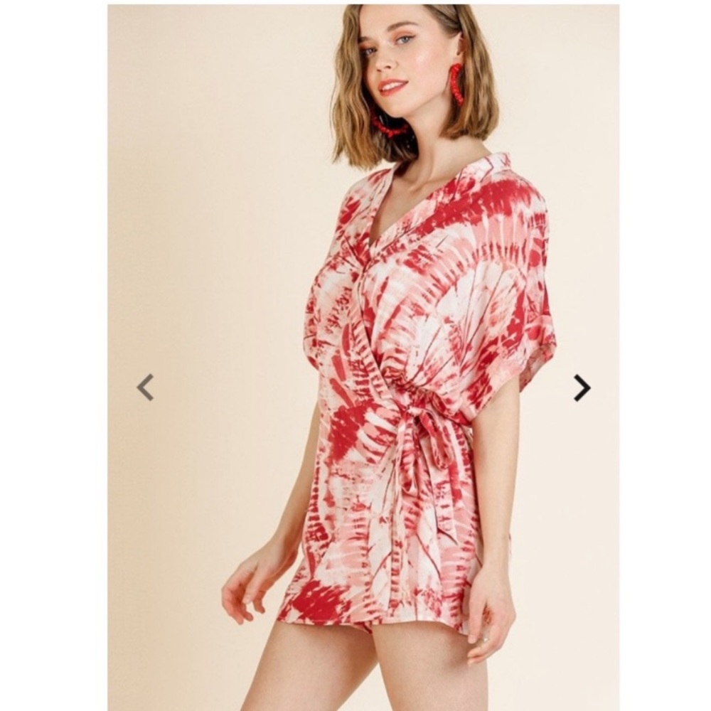 Umber Tie Dye Skort Romper size L